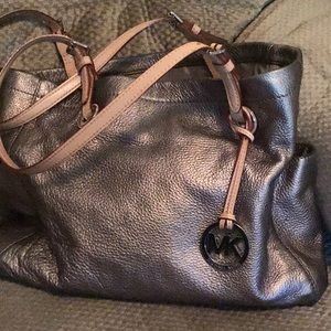 Michael Kors B-1103 Pewter Grey Shoulder Bag